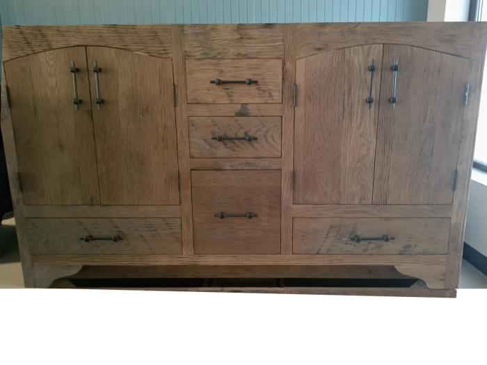 Reclaimed wood bathroom vanity