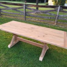 Reclaimed pine beam farmhouse trestle