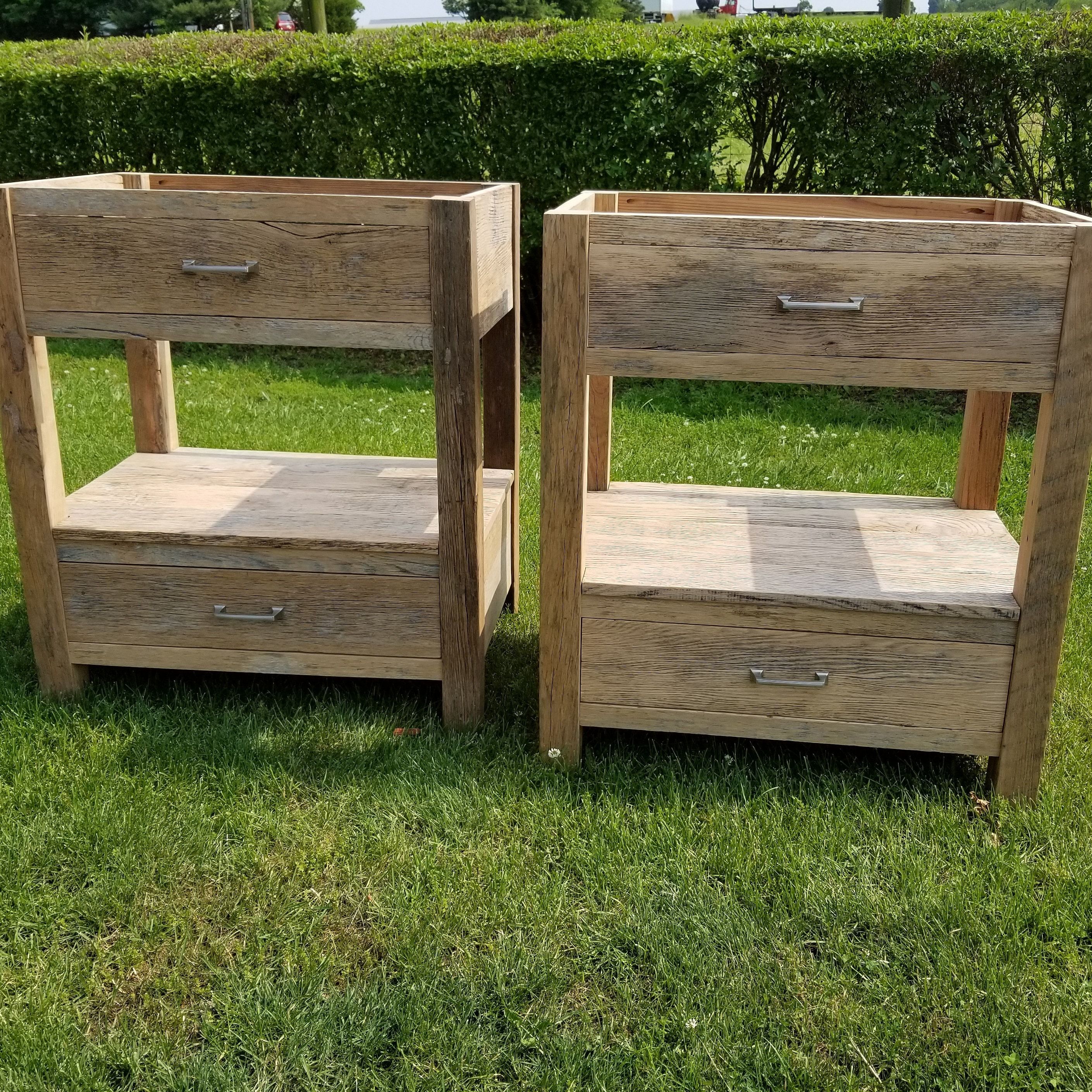 42 reclaimed oak barn wood vanity rustic