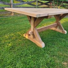 Reclaimed pine beam farmhouse trestle