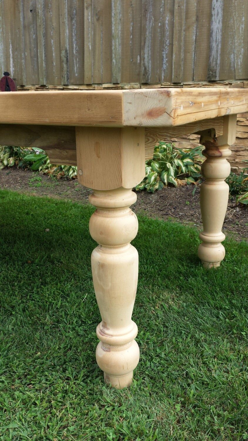 Reclaimed pine barnwood farmhouse table