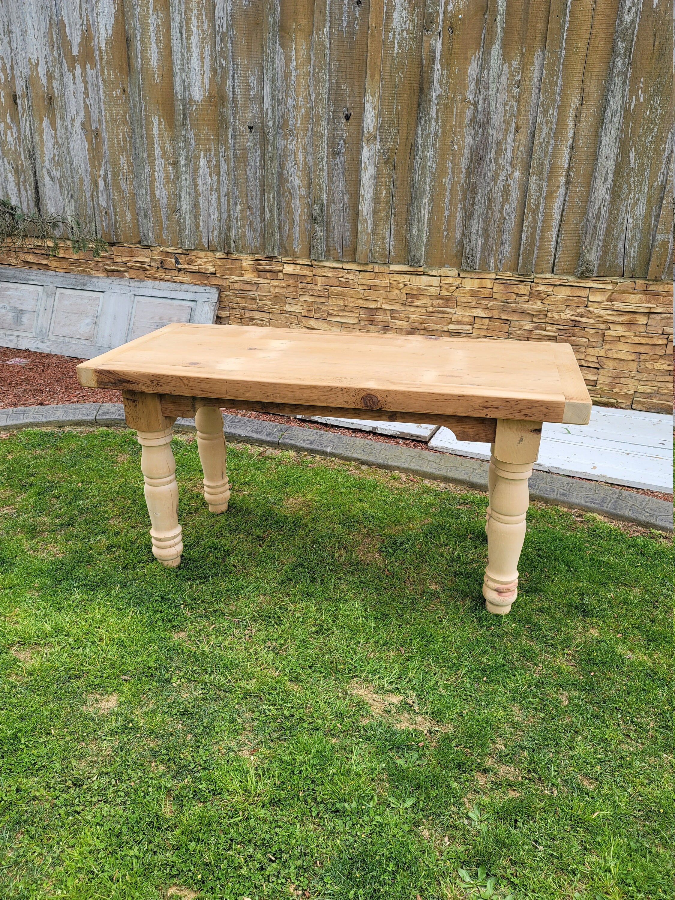 Reclaimed pine barnwood farmhouse table