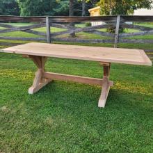 Reclaimed pine beam farmhouse trestle