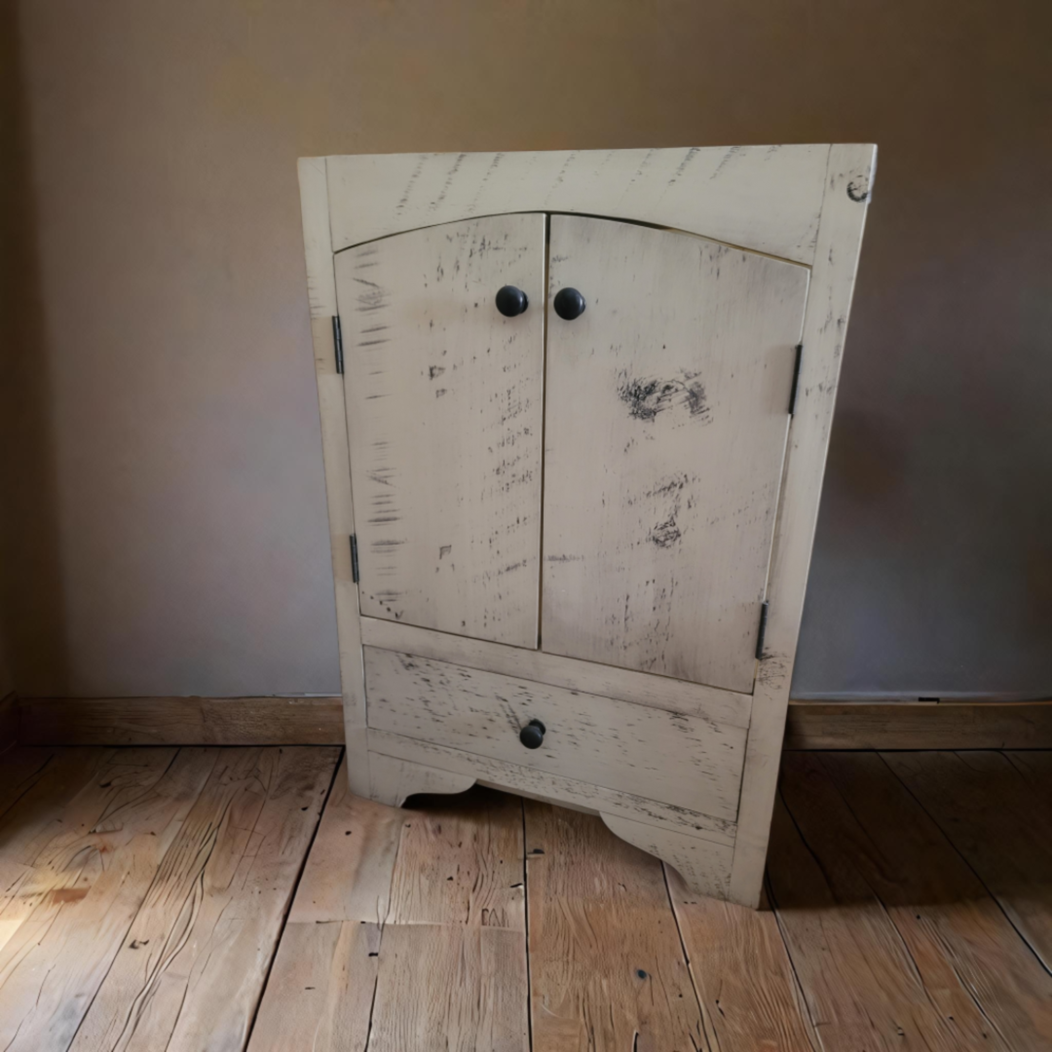24 inch arched door painted white