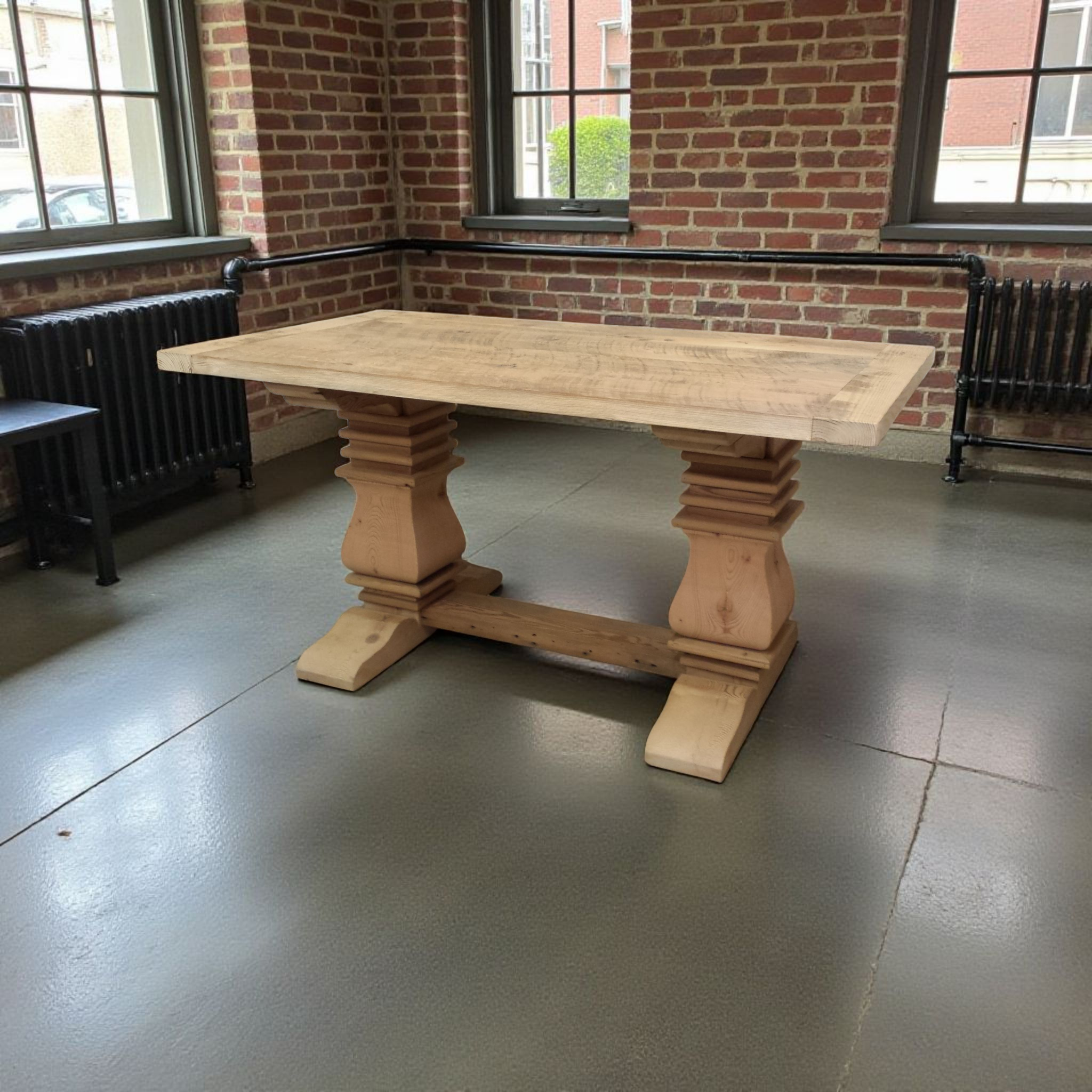 Reclaimed barnwood dining table