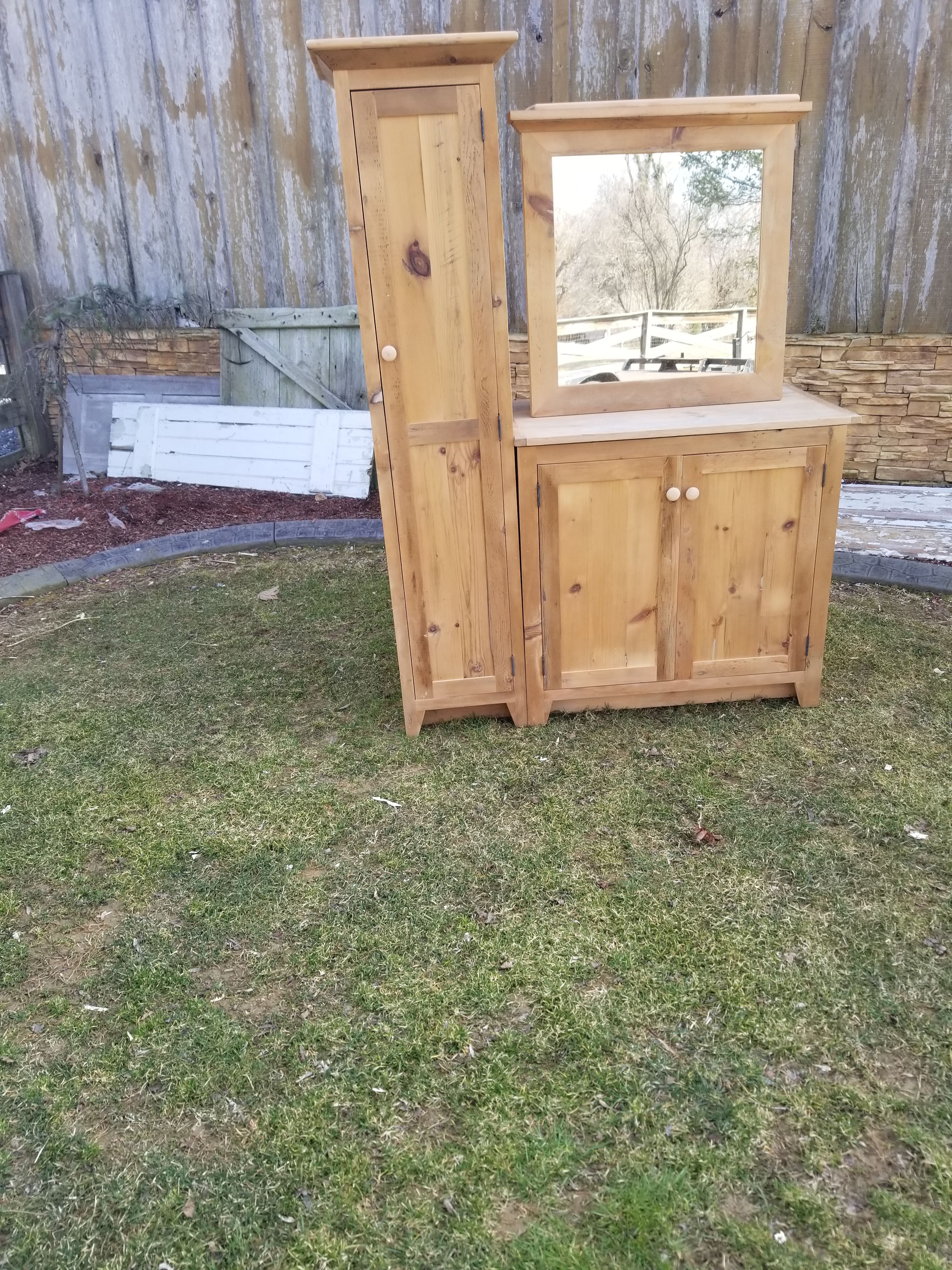Reclaimed wood bathroom vanity