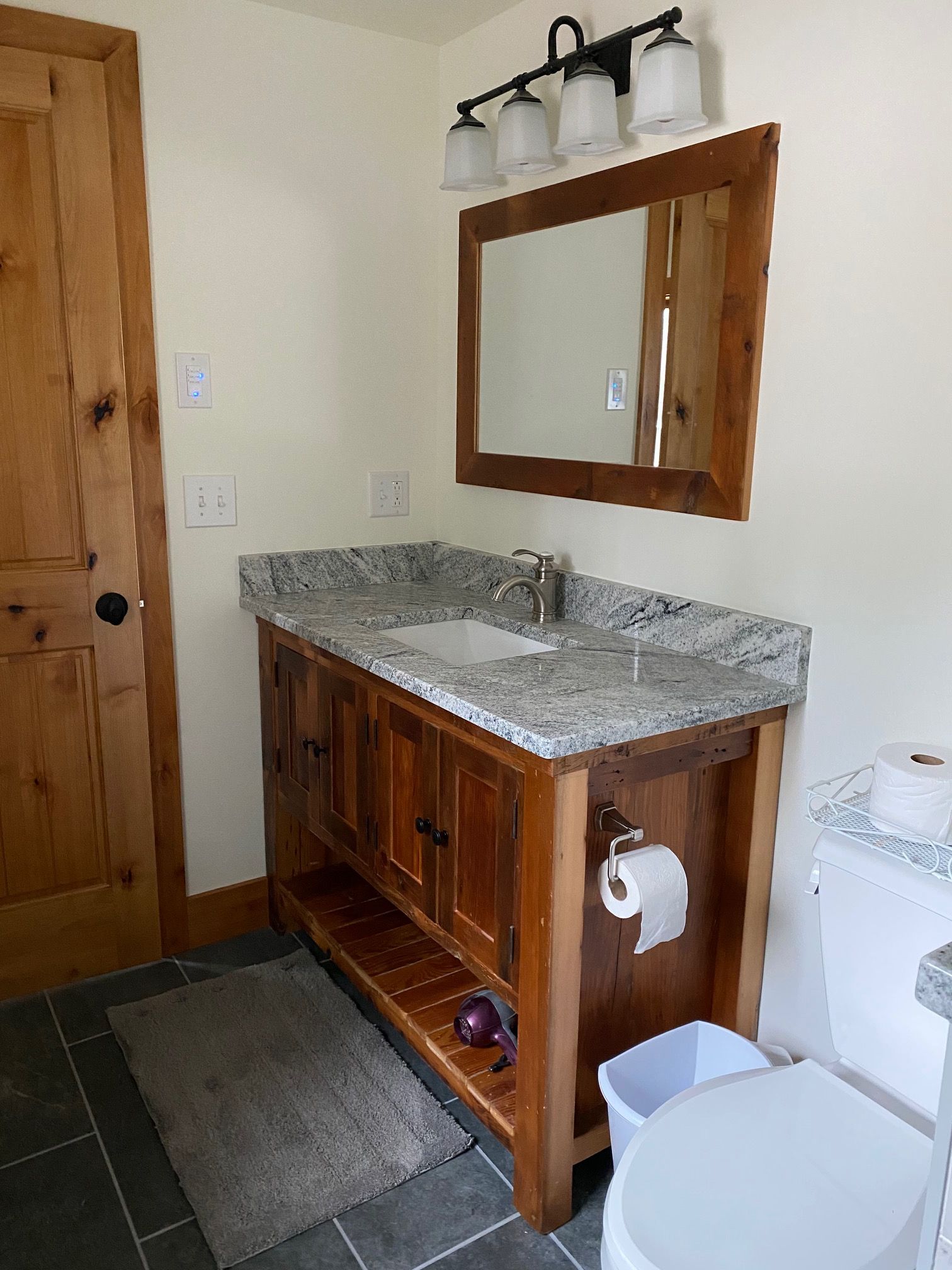 Reclaimed wood bathroom vanity