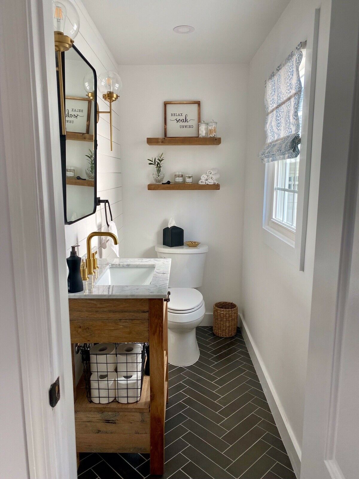 Reclaimed wood bathroom vanity