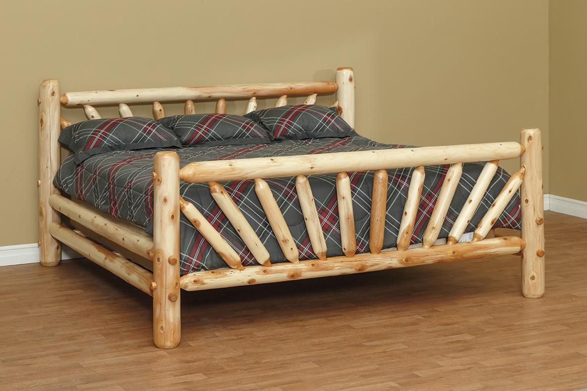 Cedar log bed rustic log beds king queen 3