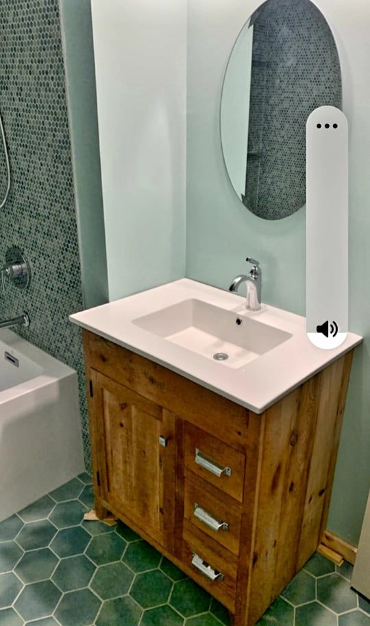 Reclaimed wood bathroom vanity