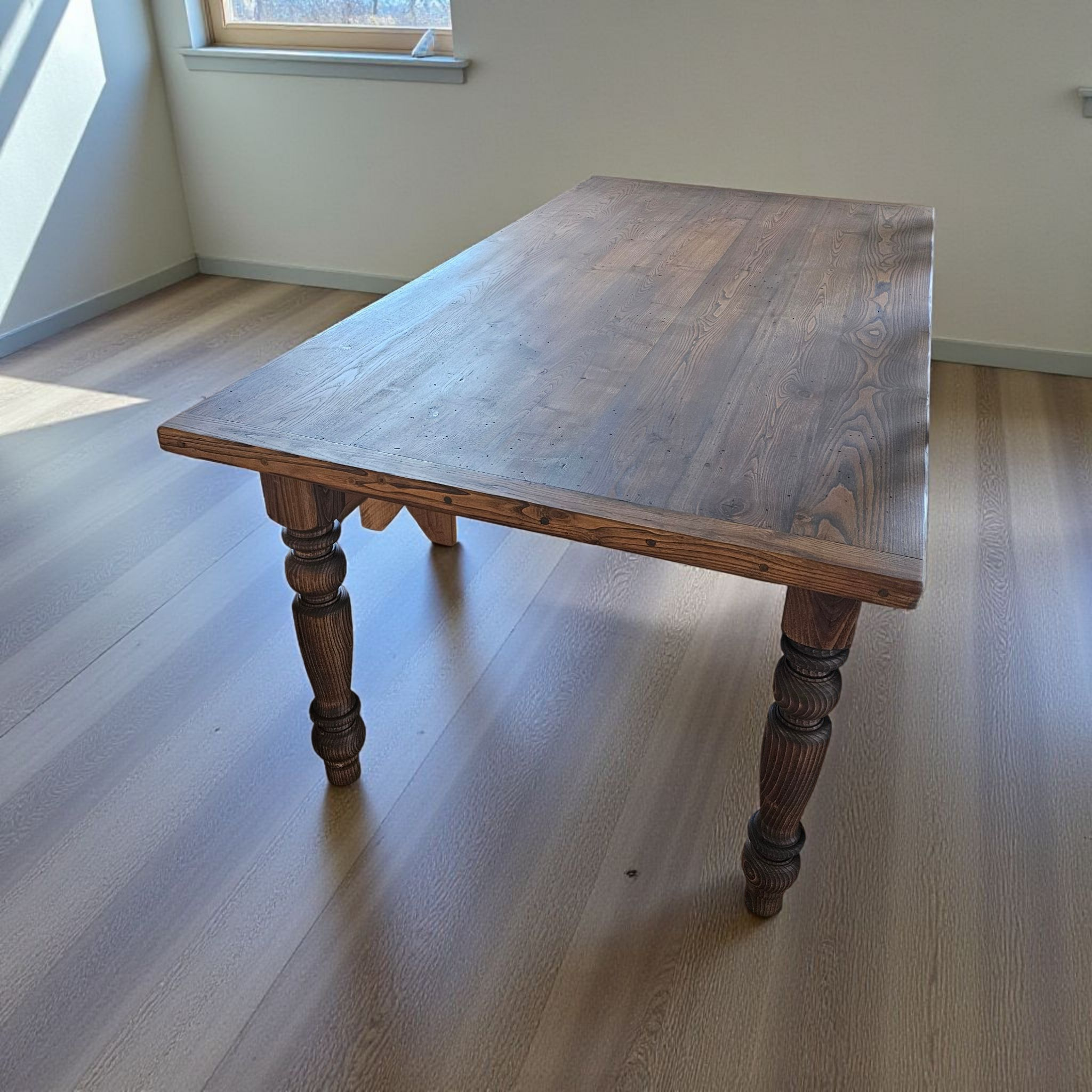 Reclaimed barnwood dining table