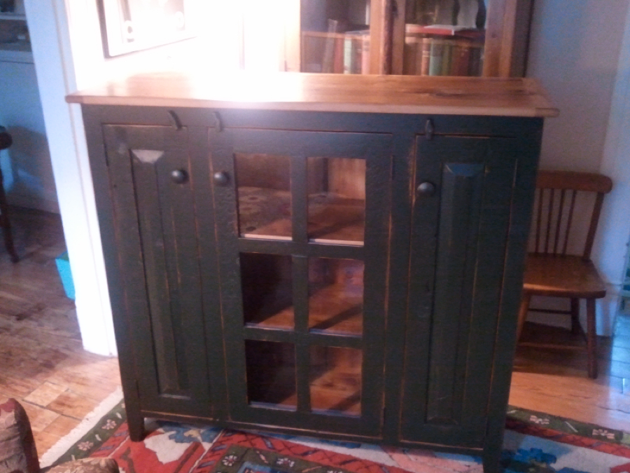 reclaimed barnwood rustic hutch