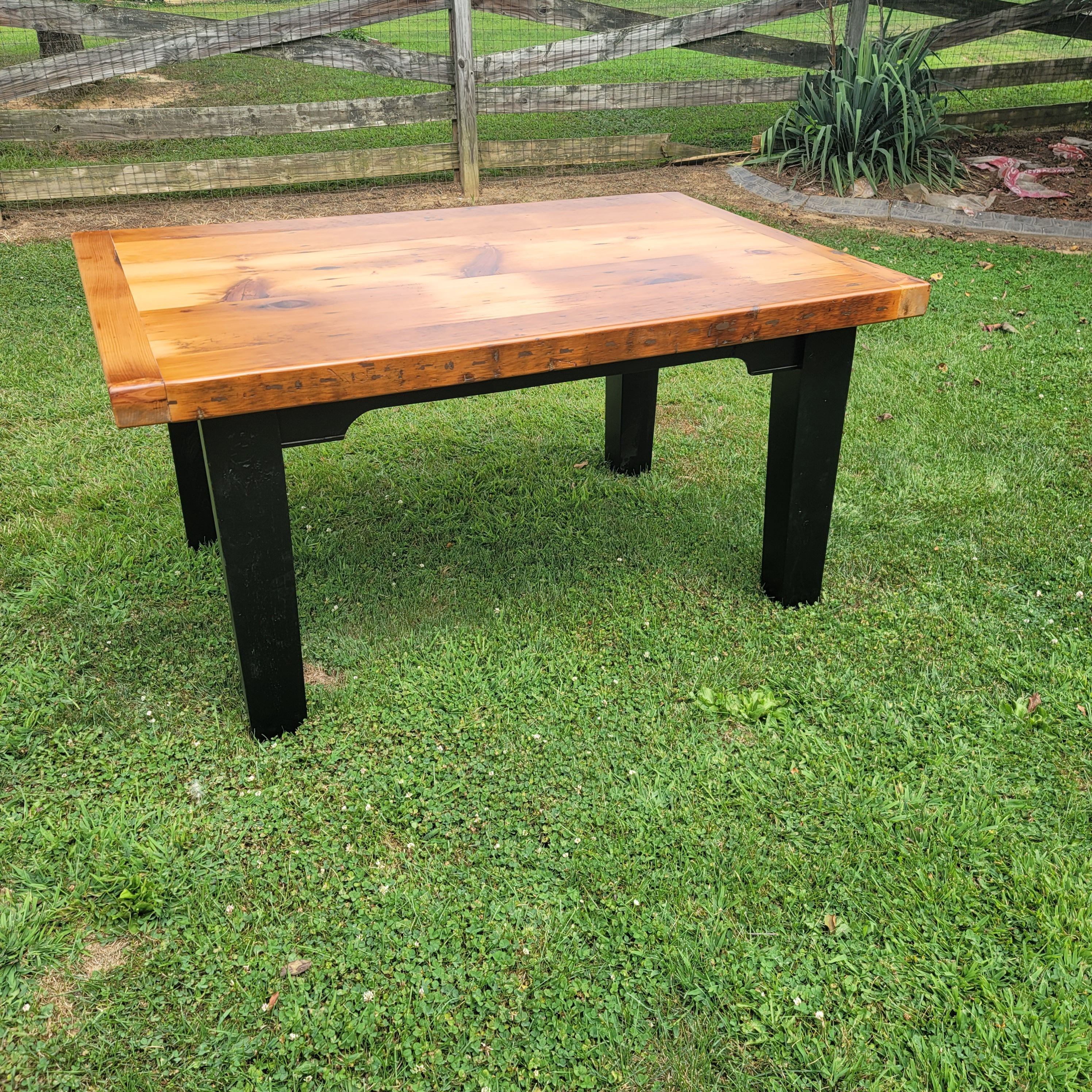 Reclaimed barnwood dining table