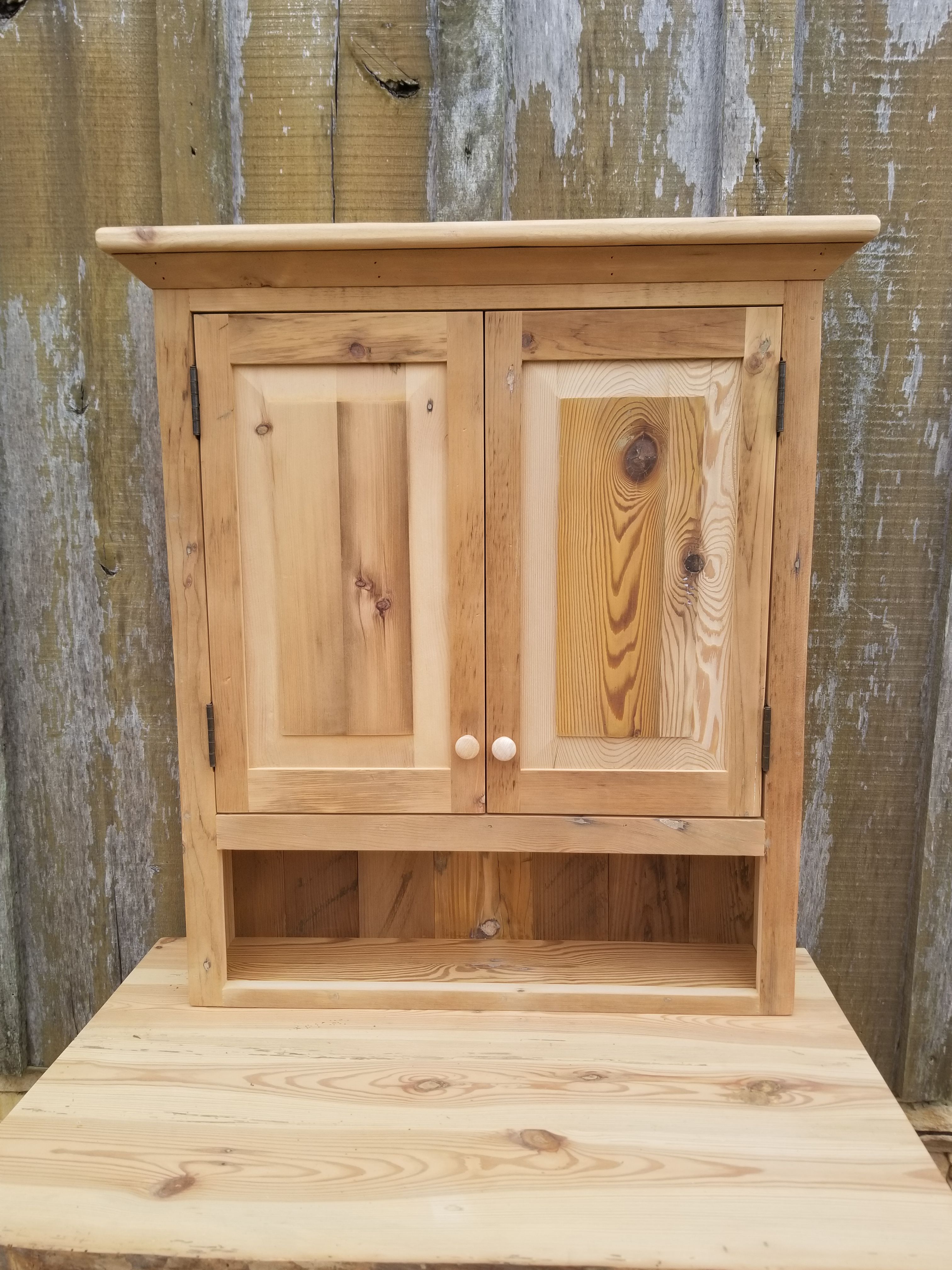 Reclaimed wood bathroom vanity