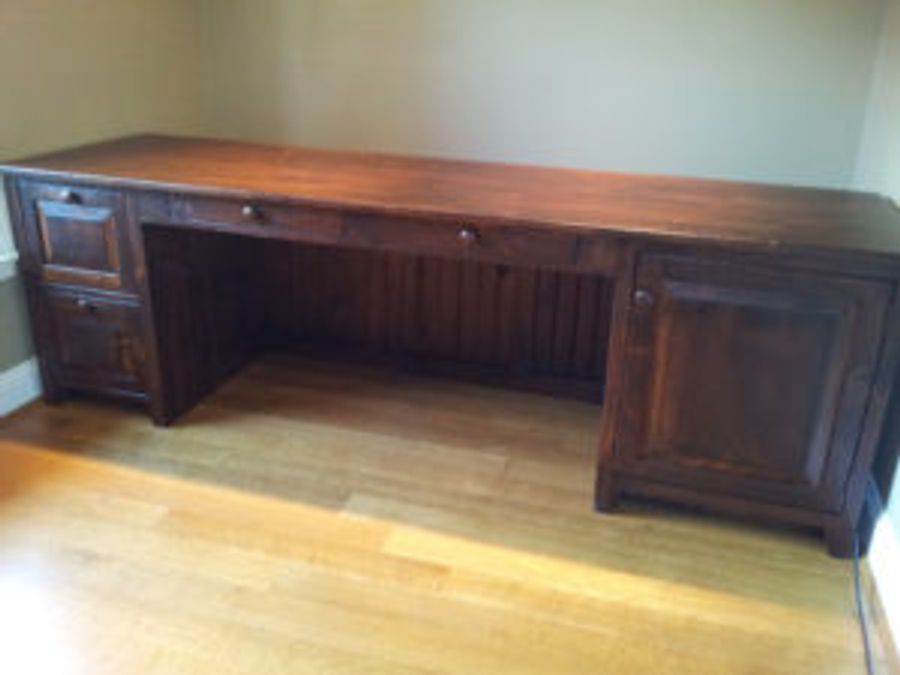 reclaimed wood desk