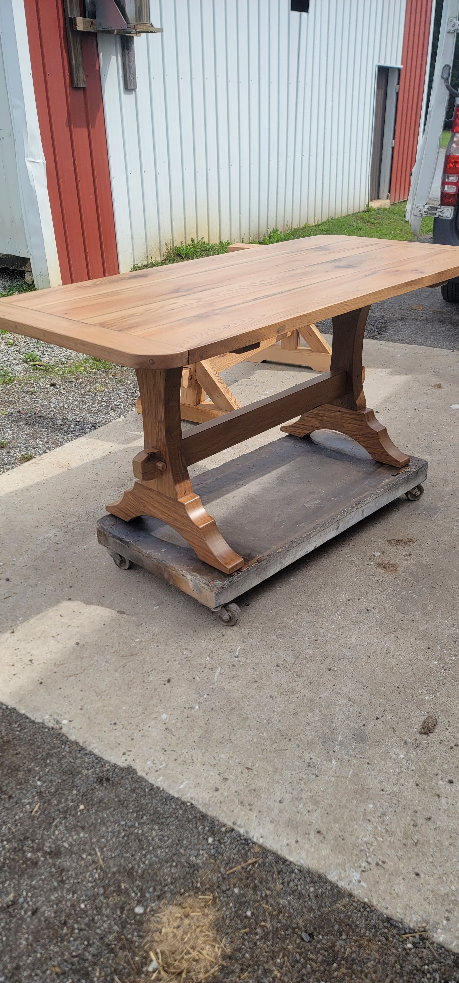Reclaimed barnwood dining table