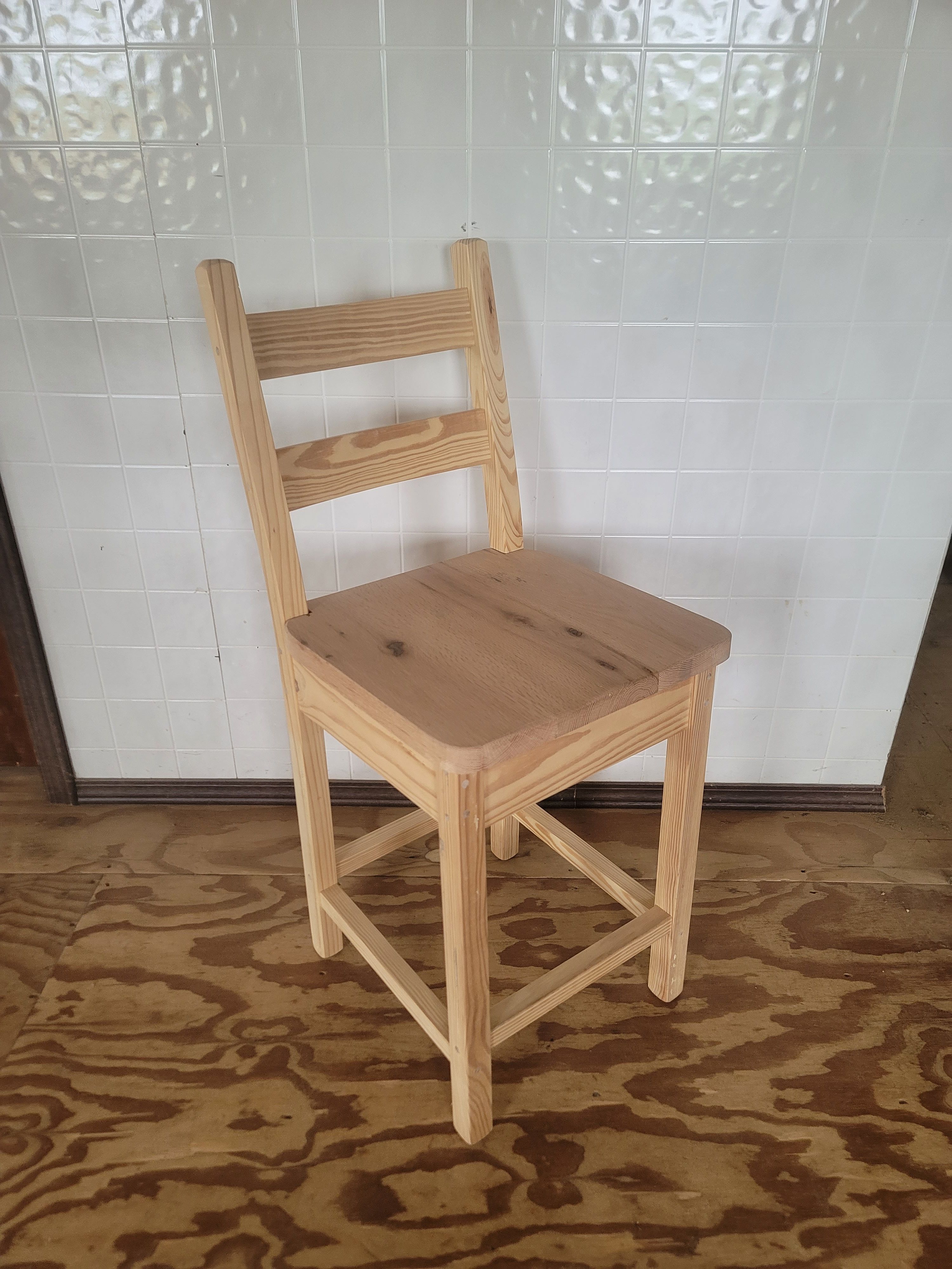 Reclaimed wood bench and chair seating