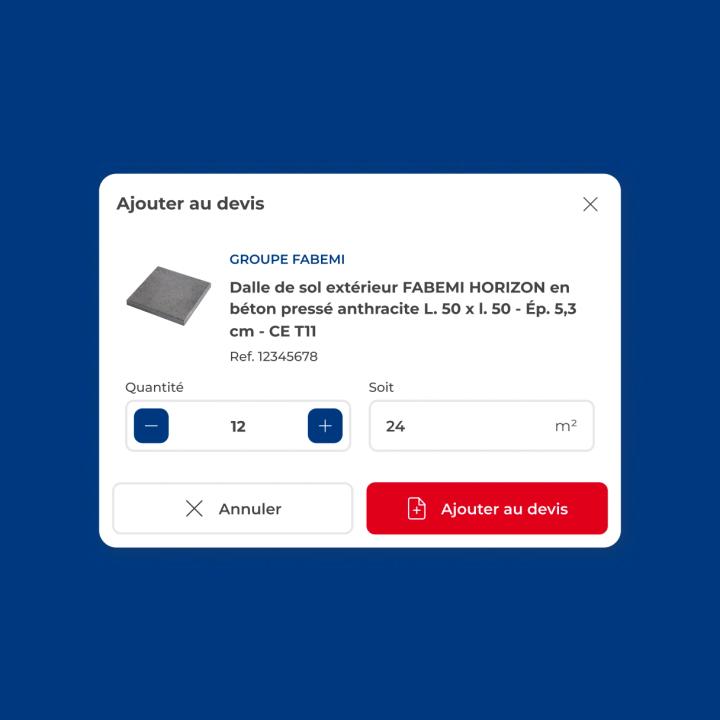 ajout au devis