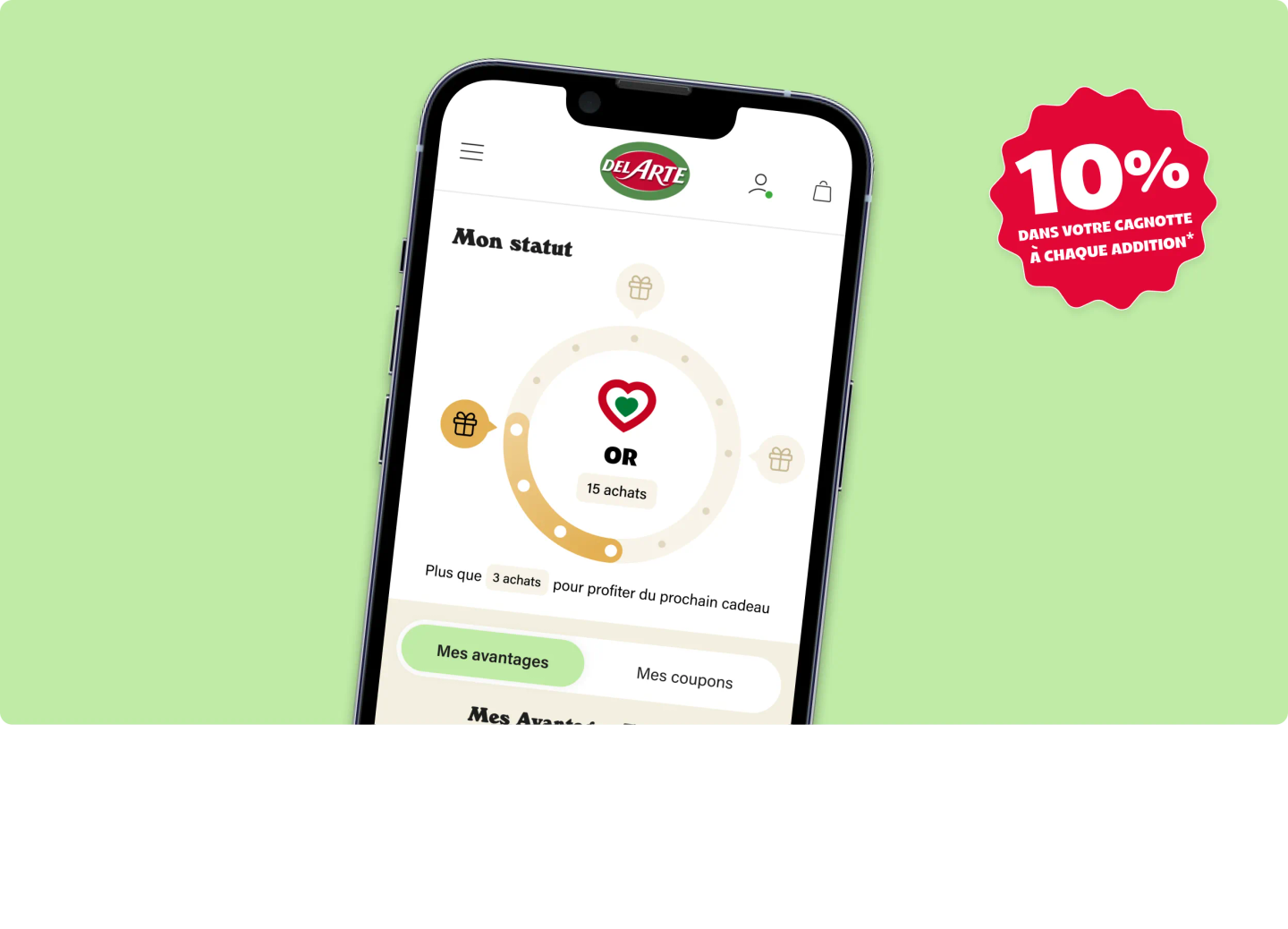 del arte UX programme fidélité
