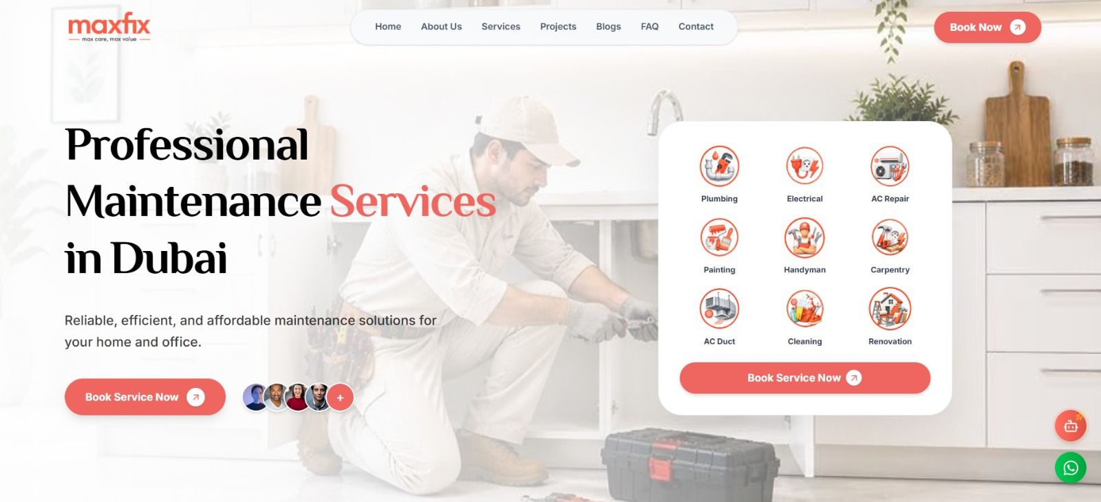 MaxFix – Professional Maintenance Services Platform (Dubai)