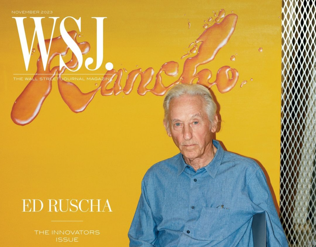 Ed Ruscha is named the 2023 Art Innovator by Wall Street Journal Magazine