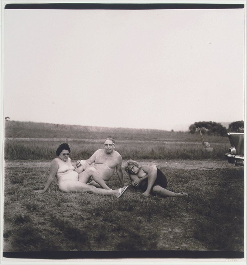 A Family one Evening in a Nudist Camp, Pa., 1965