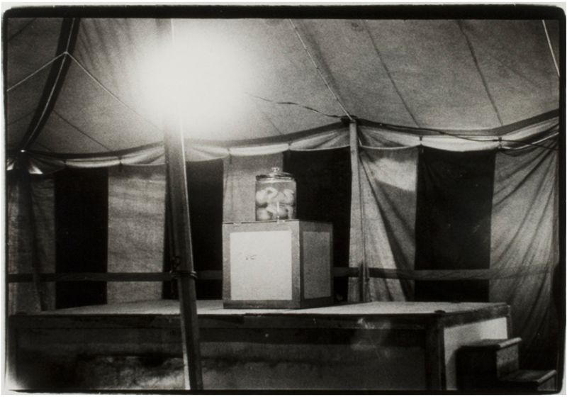 Siamese twins in a carnival tent, N.J., 1961, printed 1963 - 65
