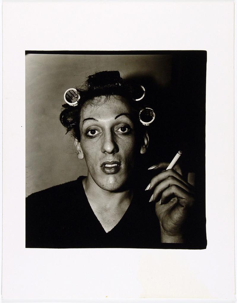 A young man in curlers at home on West 20th Street, N.Y.C., 1966, printed 1966 - 67