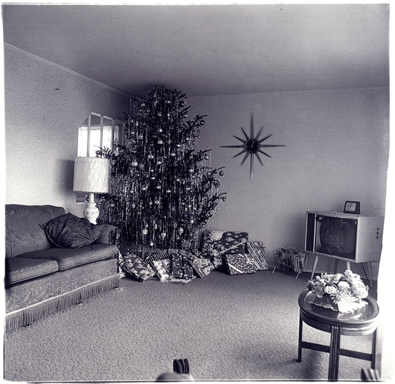 Xmas tree in a living room in Levittown, L.I., 1963, printed 1969 - 71