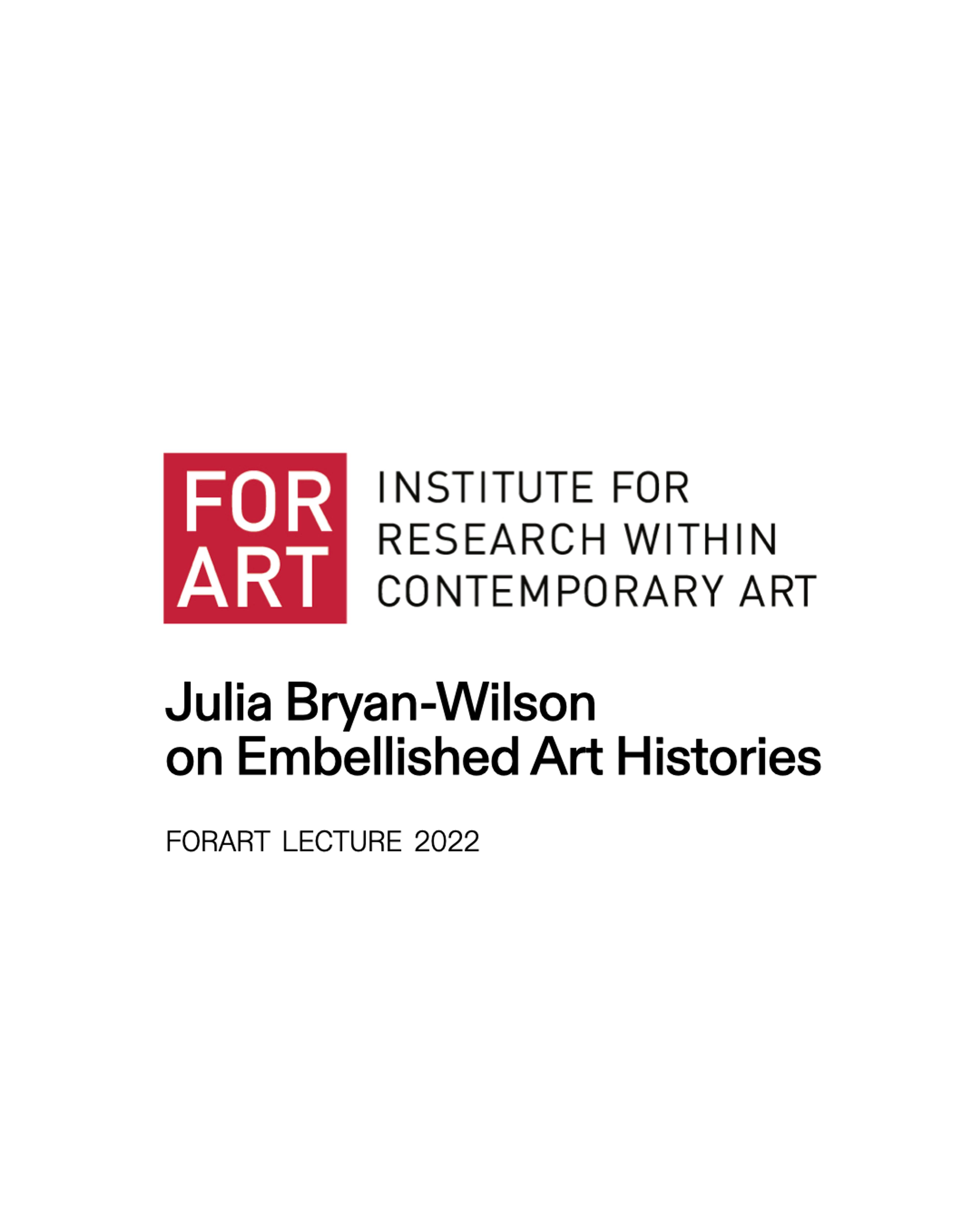 FORART Lecture 2022