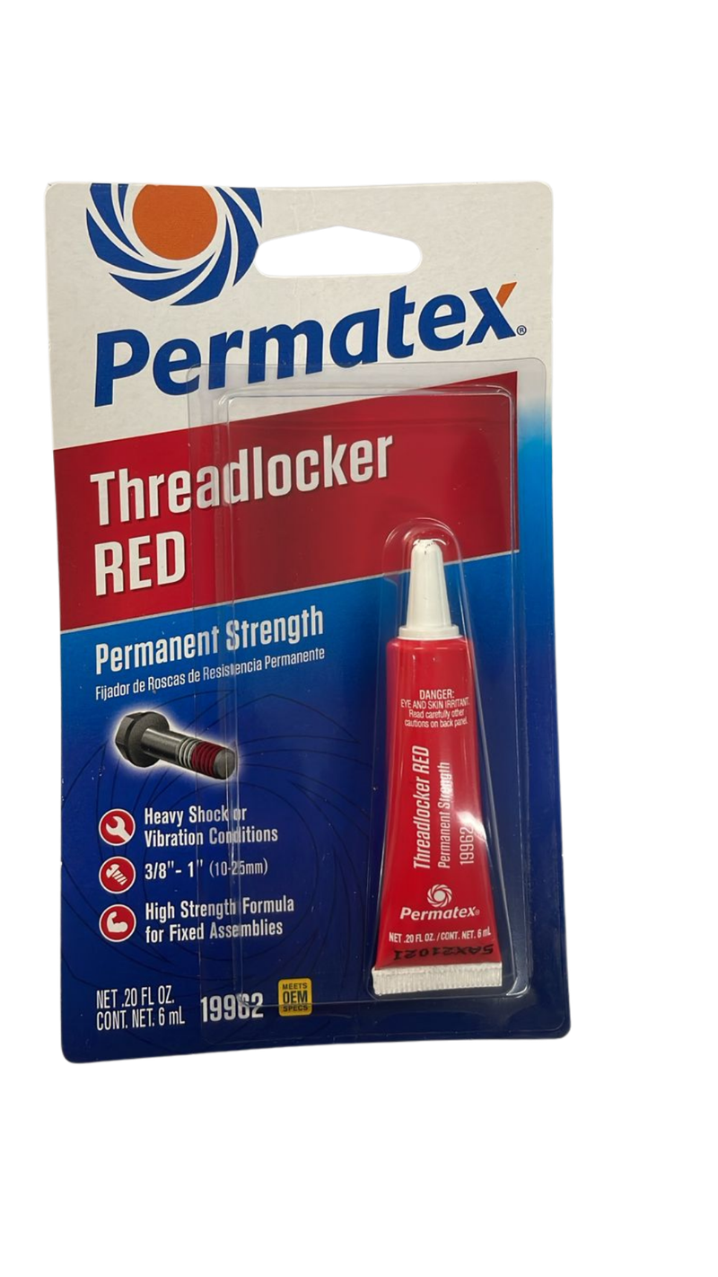 Trabarroscas Rojo de Resistencia Permanente Permanent Strength Threadlocker Red