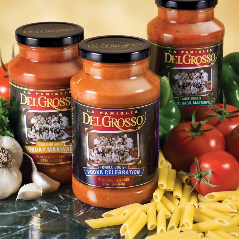 La Famiglia DelGrosso sauce jars