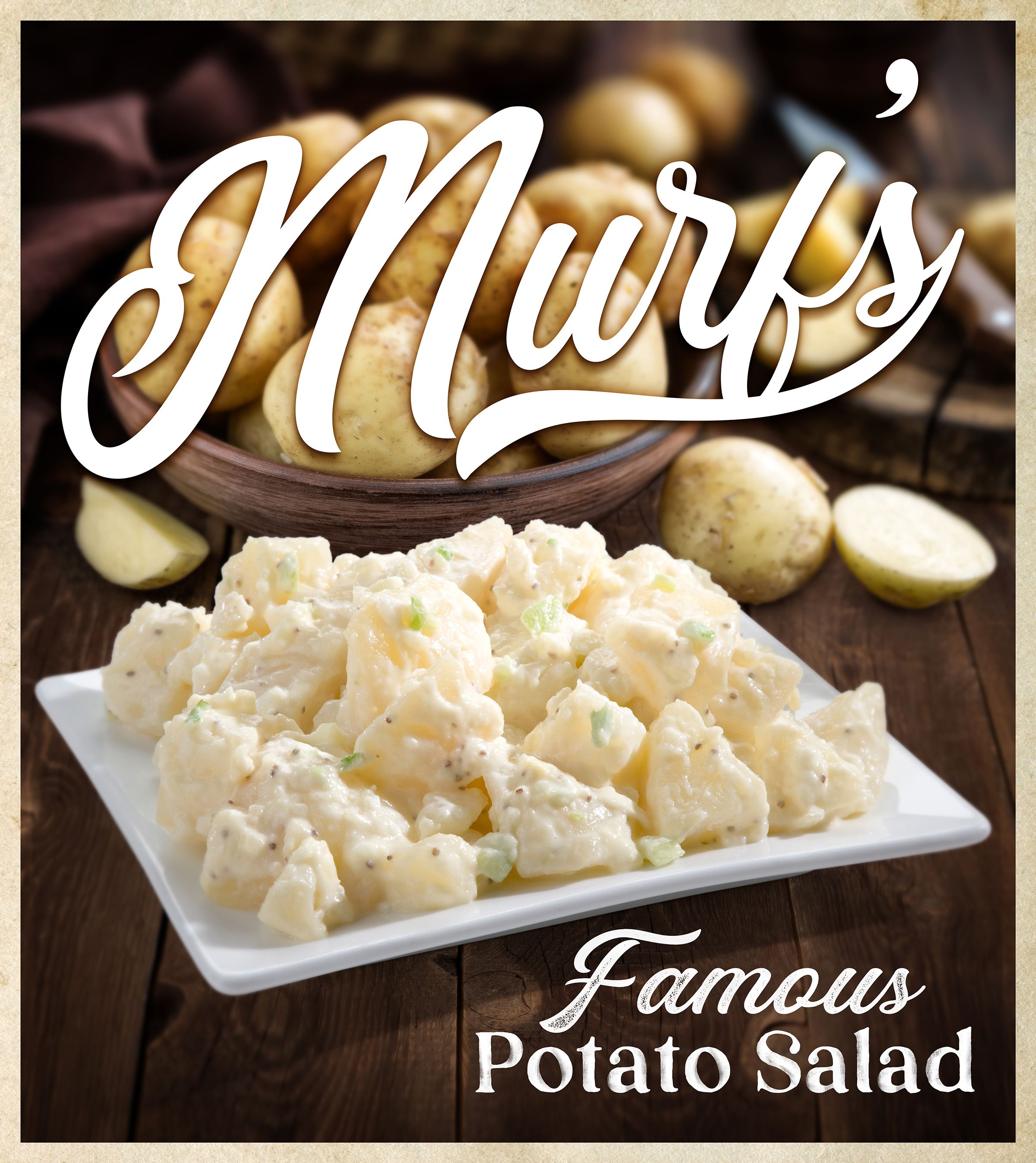 A dish of Murf's famous potato salad