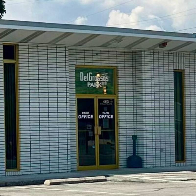 The main park office building exterior, at DelGrosso's Amusement Park.