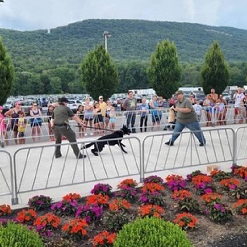 Drug Dog Demonstrations for Operation Our Town Day.