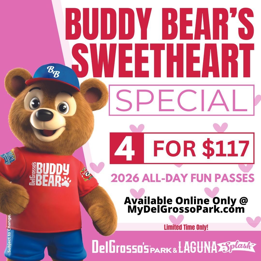 Sweetheart Special 4 For $117 All-Day Fun Pass Deal.