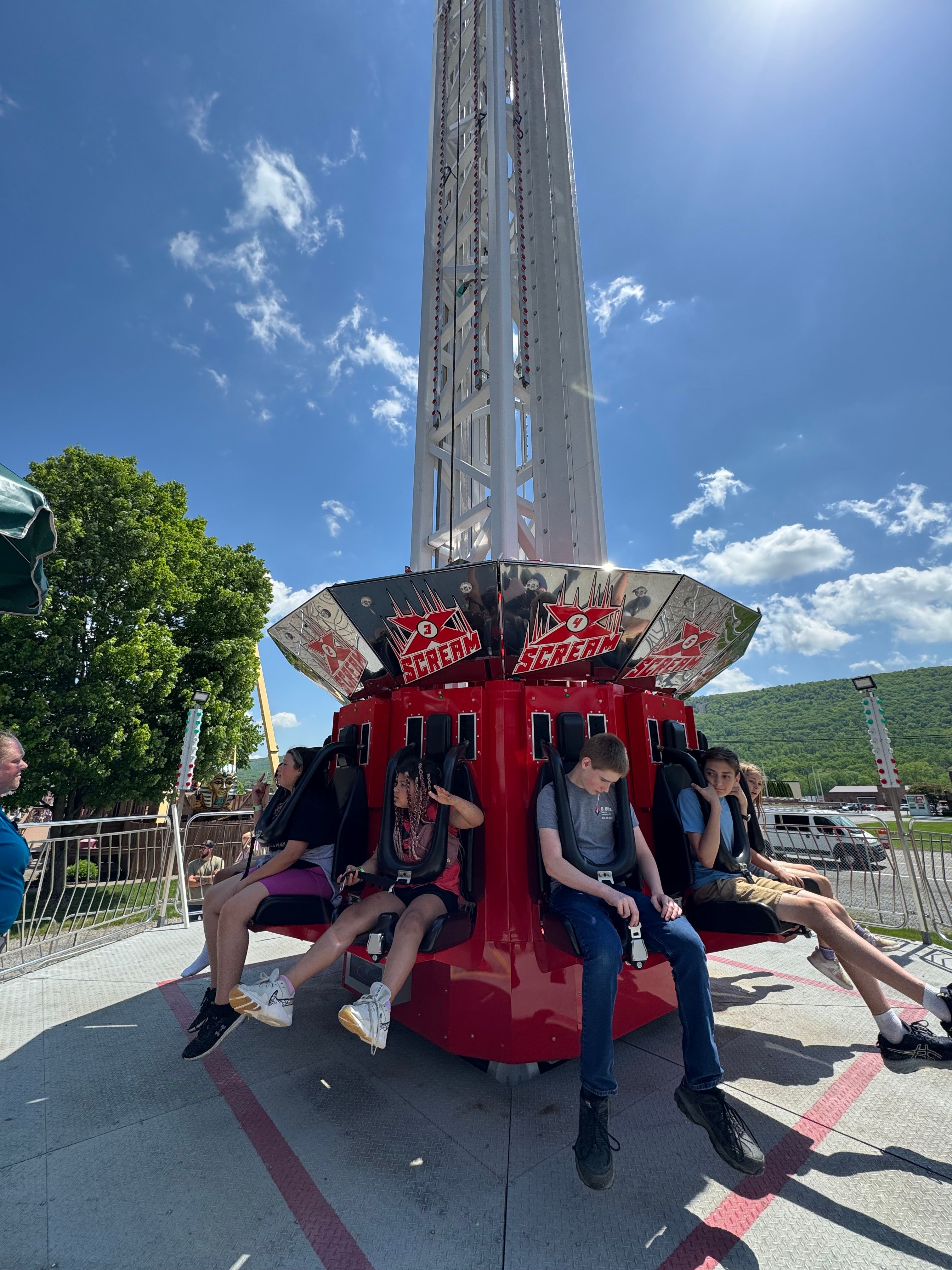 X-Scream Tower Thrill Ride at DelGrosso's Amusement Park