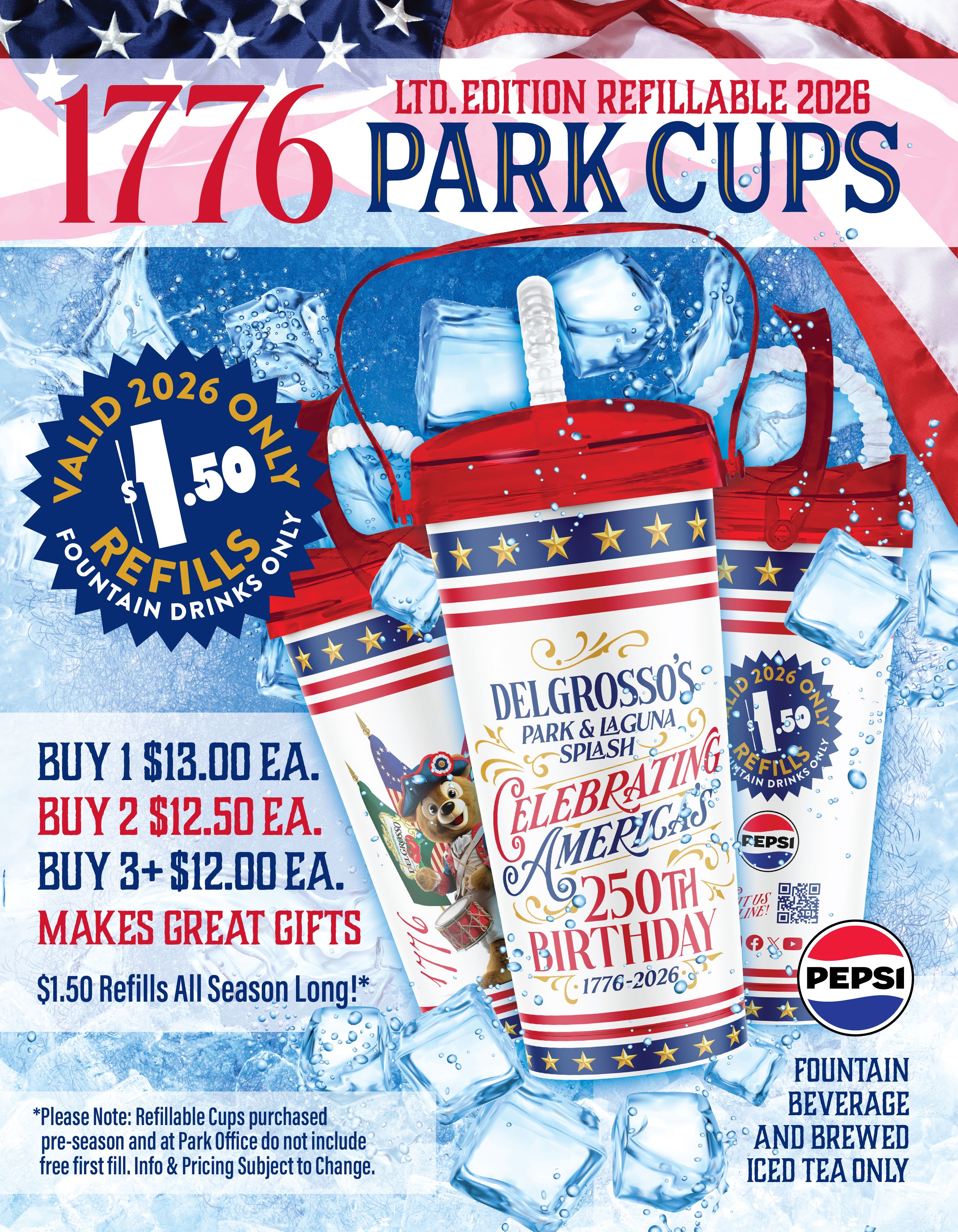 Image showing 2026 Refillable Cups for DelGrosso's Park.