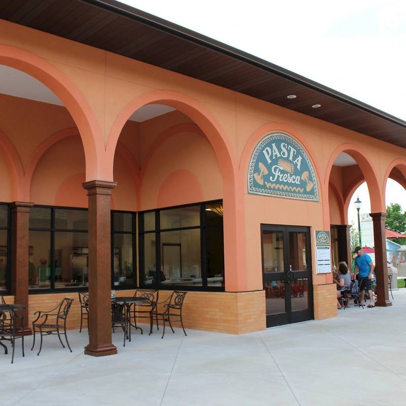 The Pasta Fresca concession building at DelGrosso's Park