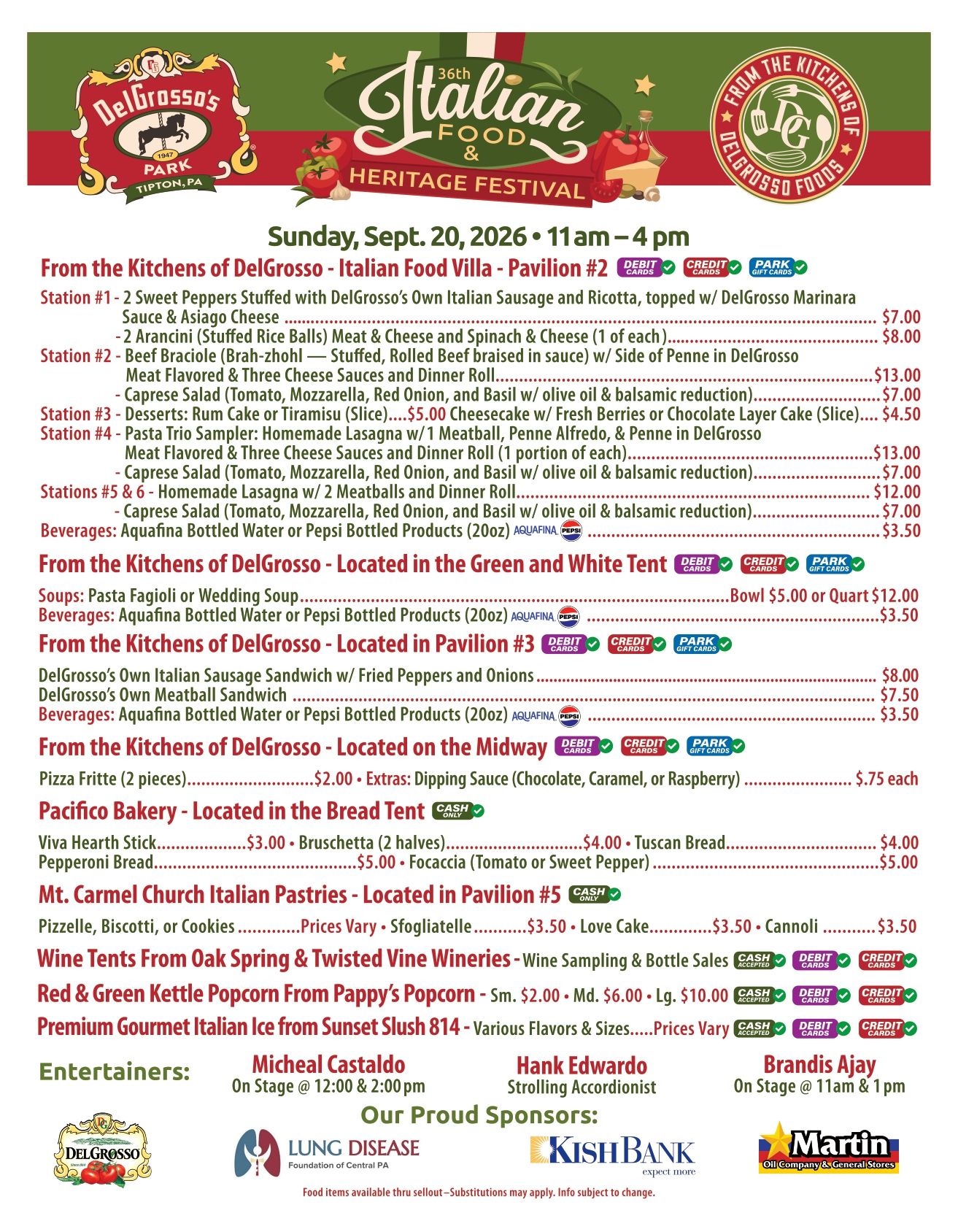 2026 Italianfest flyer