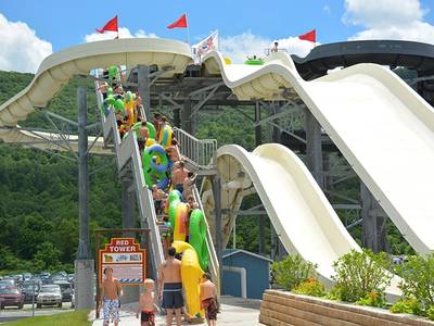 Great White water slide at the Laguna Splash Water Park