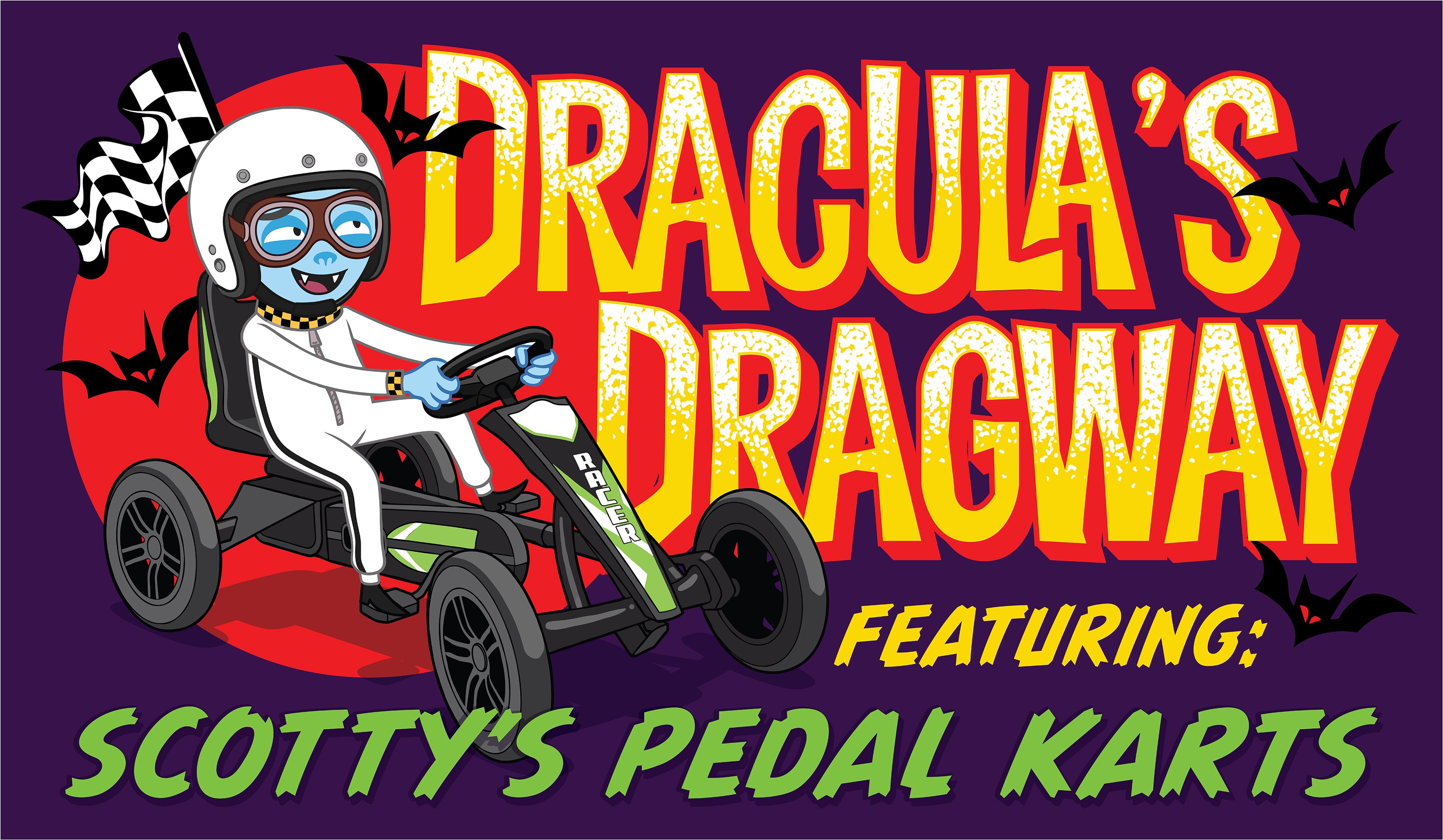 Dracula's Dragway image with Pedal Kart and logo