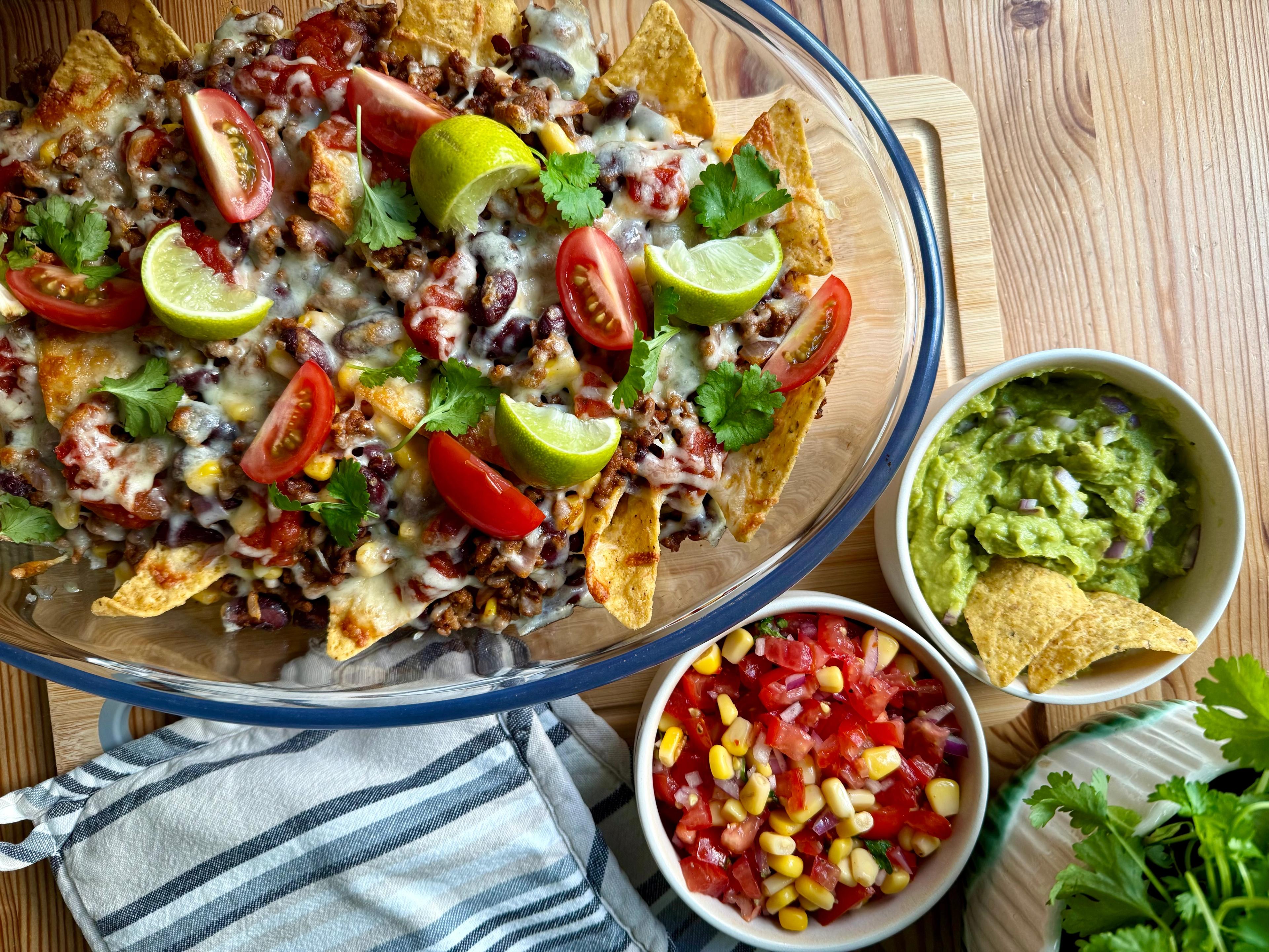 Nachos med masse grønnsaker