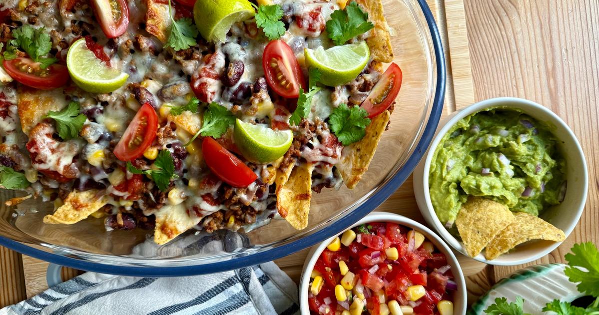 Nachos med masse grønnsaker