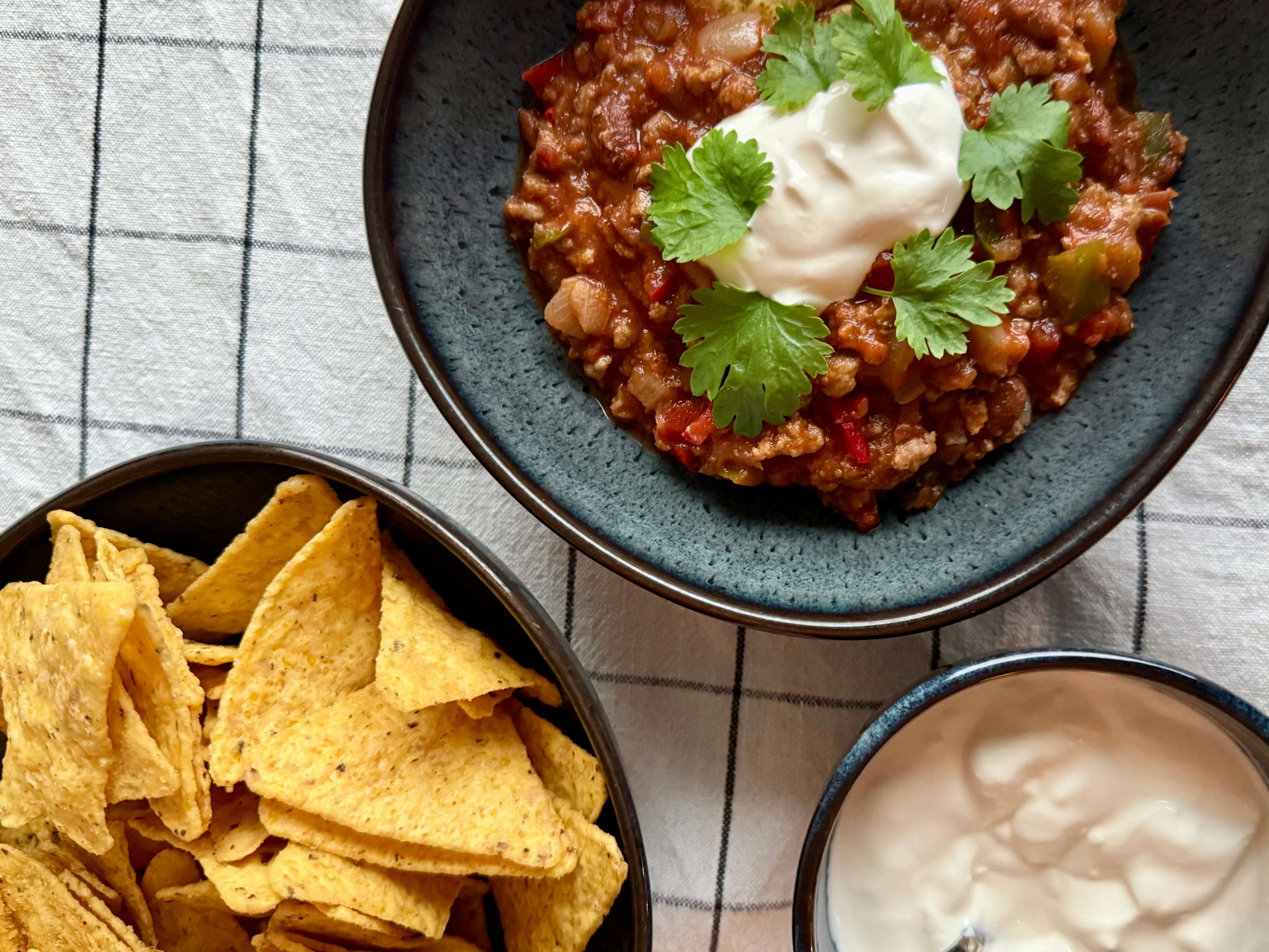 rask chili con carne med bønner på 40 min