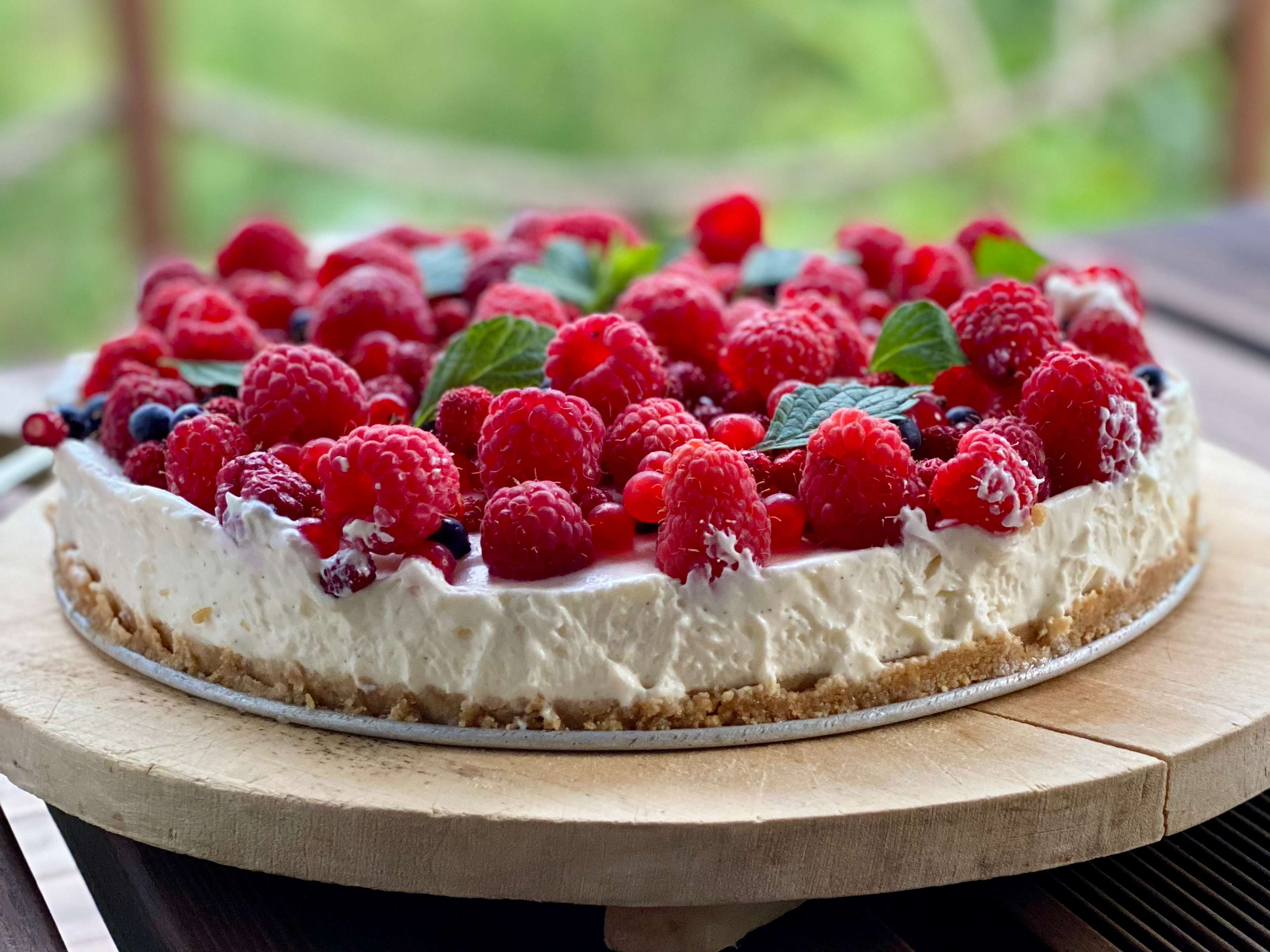 Ostekake med sommerbær
