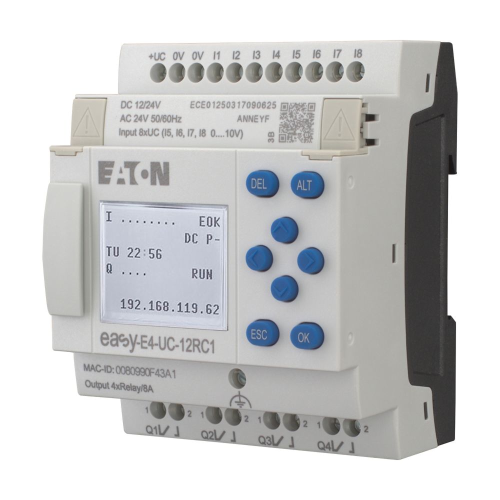 EASY E4 12/24V UC 8 I./ 4R ÚT: EASY-E4-UC-12RC1