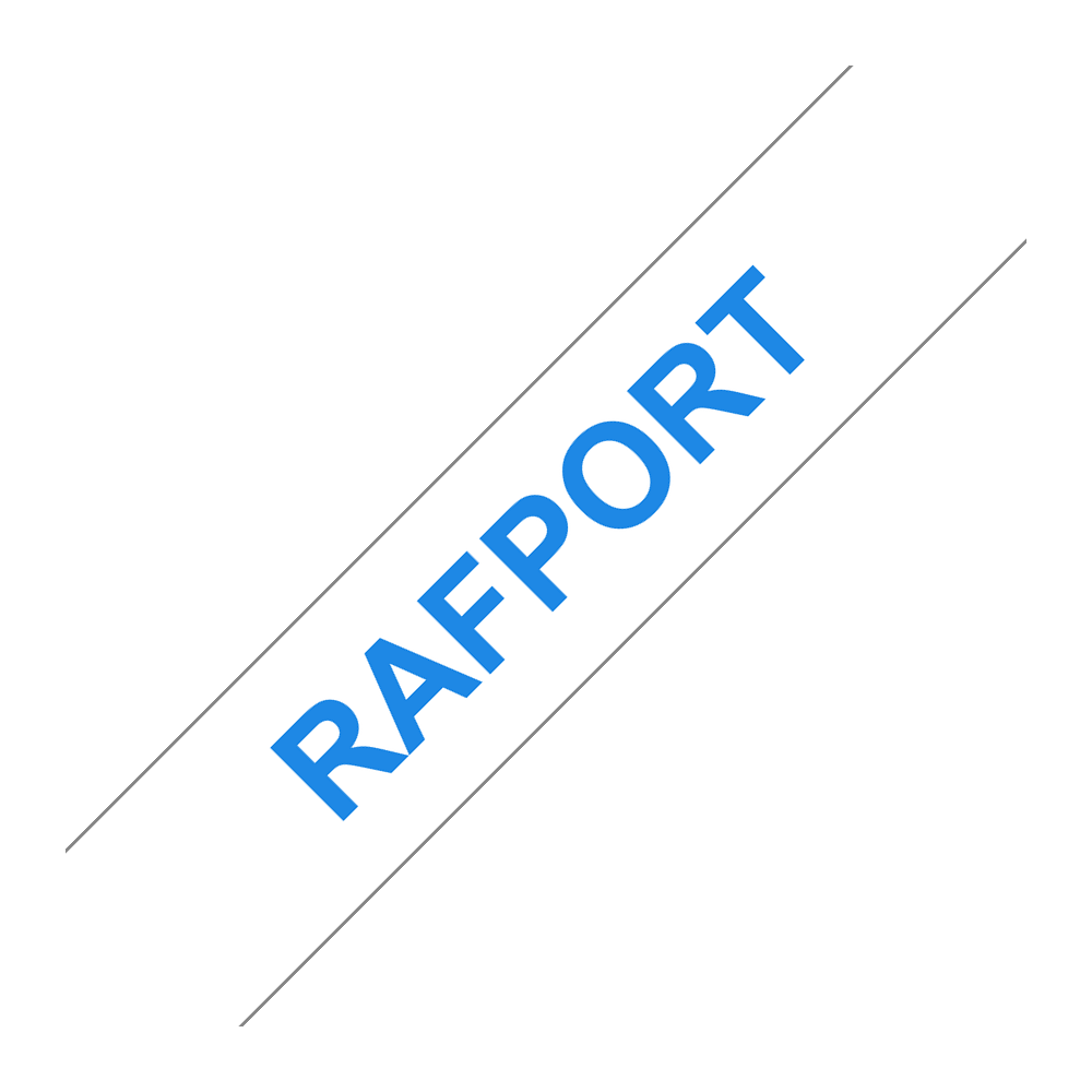 Label tape white with blue text