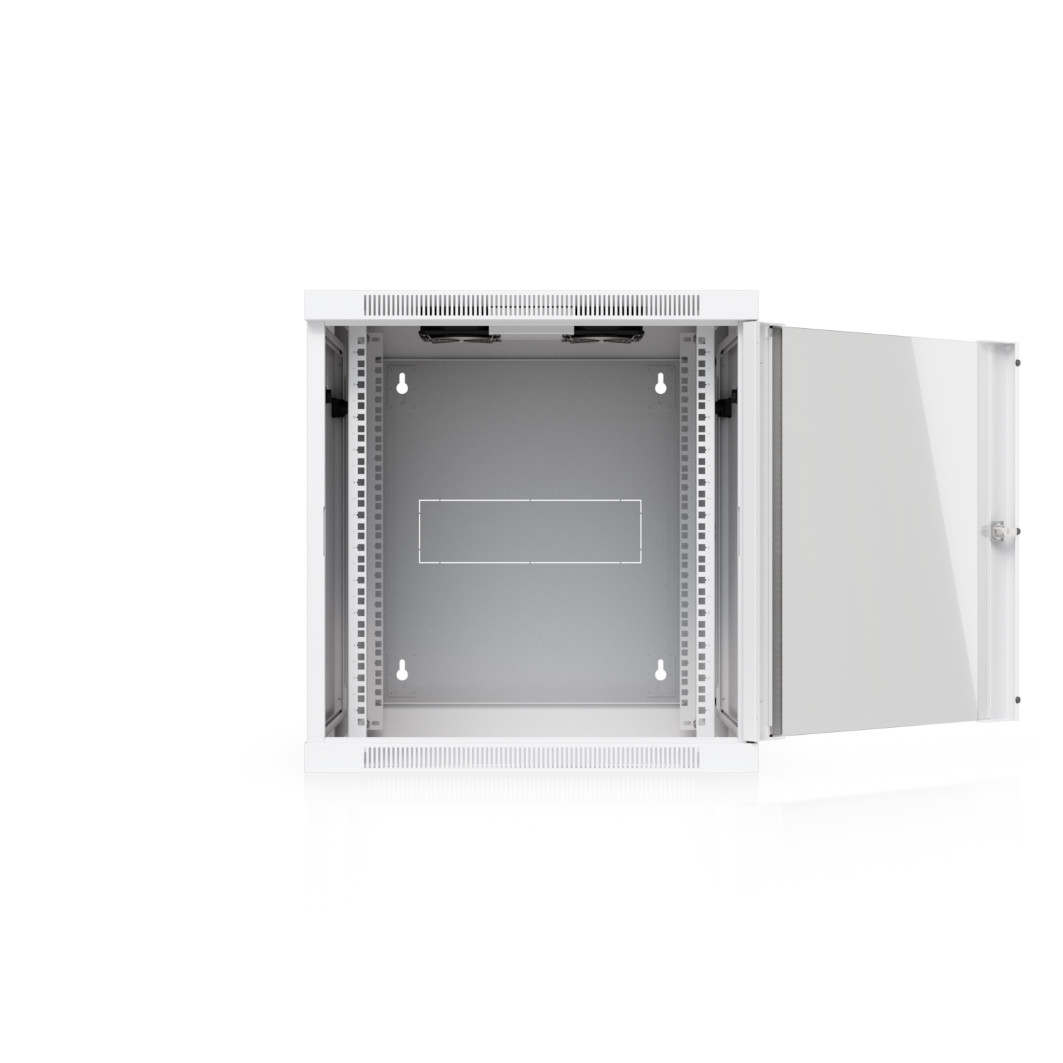 12U Rack Cabinet, Swing, Glass Door, mynd 3 af 15