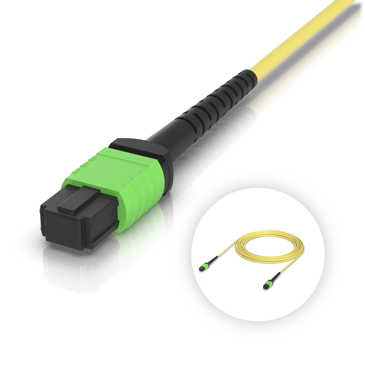 OS2 MPO-12 APC Fiber Patch Cable, mynd 7 af 10